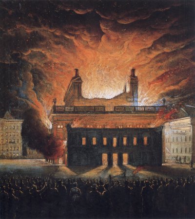 Theater Fire in the 19th Century by Unbekannt Unbekannt